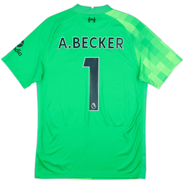 2021-22 Liverpool GK S/S Shirt A.Becker #1 - 10/10 - (S)