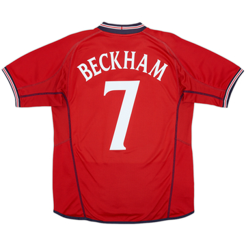2002-04 England Away Shirt Beckham #7 - 6/10 - (L)
