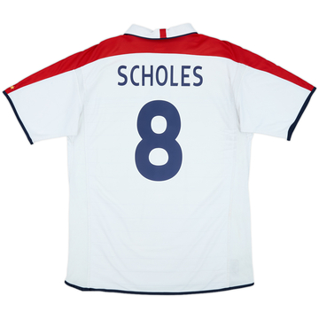 2003-05 England Home Shirt Scholes #8 - 6/10 - (XL)