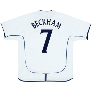 2001-03 England Home Shirt Beckham #7 - 6/10 - (XXL)