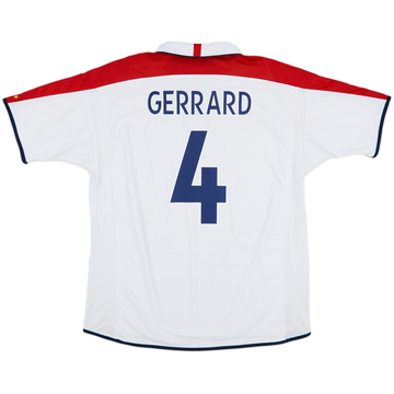 2003-05 England Home Shirt Gerrard #4 - 6/10 - (XXL)