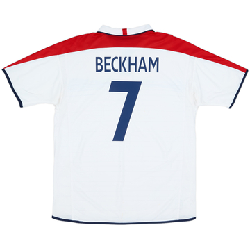 2003-05 England Home Shirt Beckham #7 - 6/10 - (XL)
