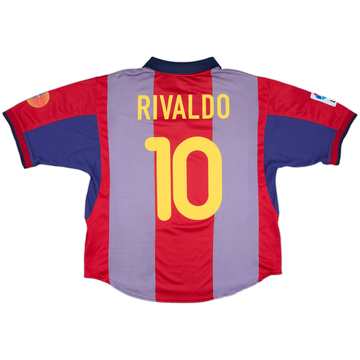 2000-01 Barcelona Home Shirt Rivaldo #10 - 5/10 - (L)