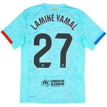 2023-24 Barcelona Third Shirt & Shorts Lamine Yamal #27 - 6/10 - (S)