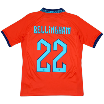 2022-23 England Away Shirt Bellingham #22 - 6/10 - (XL.Boys)