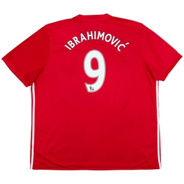 2016-17 Manchester United Home Shirt Ibrahimovic #9 - 9/10 - (3XL)