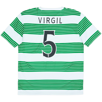 2013-15 Celtic Home Shirt Virgil #5 - 9/10 - (M)