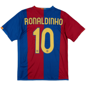 2006-07 Barcelona Home Shirt Ronaldinho #10 - 9/10 - (S)