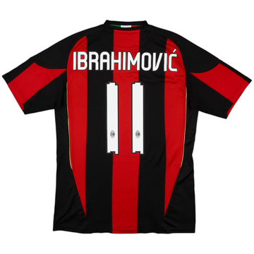 2010-11 AC Milan Home Shirt Ibrahimovic #11 - 8/10 - (S)