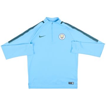2017-18 Manchester City Nike 1/4 Zip Drill Top - 7/10 - (XL.Boys)