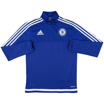 2015-16 Chelsea adidas 1/4 Zip Sweat Top - 9/10 - (XS)