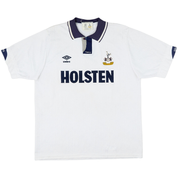 1991-93 Tottenham Home Shirt - 9/10 - (XL)