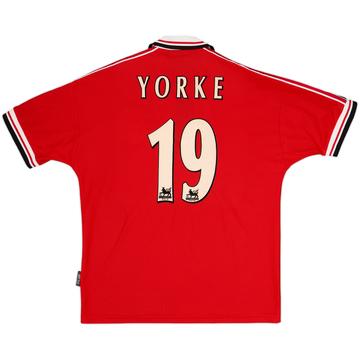 1998-00 Manchester United Home Shirt Yorke #19 - 7/10 - (M)