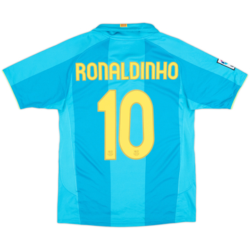 2007-09 Barcelona Away Shirt Ronaldinho #10 - 8/10 - (S)