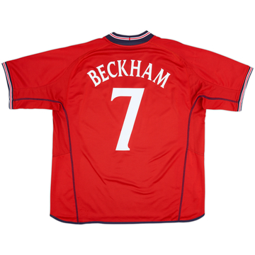 2002-04 England Away Shirt Beckham #7 - 6/10 - (XXL)