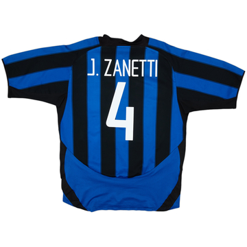 2003-04 Inter Milan Home Shirt J.Zanetti #4 - 8/10 - (XL)