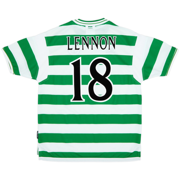 Camiseta de local del Celtic 1999-01 Lennon #18 - 7/10 - (XL)