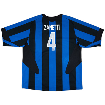 2005-06 Inter Milan Home Shirt Zanetti #4 - 9/10 - (XXL)