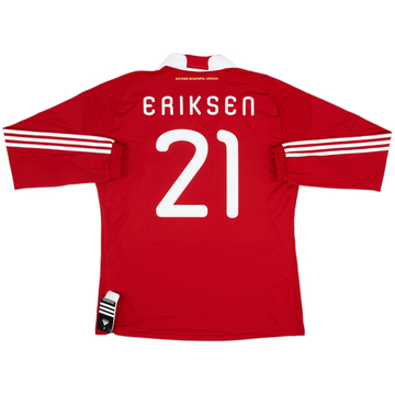 2010-11 Denmark Player Issue Home L/S Shirt Eriksen #21 (M)