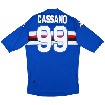 2008-09 Sampdoria Home Shirt Cassano #99 - 7/10 - (XXL)
