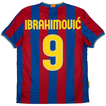 2009-10 Barcelona Home Shirt Ibrahimovic #9 - 8/10 - (S)