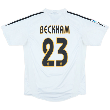 2004-05 Real Madrid Home Shirt Beckham #23 - 6/10 - (XL.Boys)