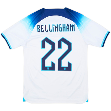 2022-23 England Home Shirt Bellingham #22 - 5/10 - (S)