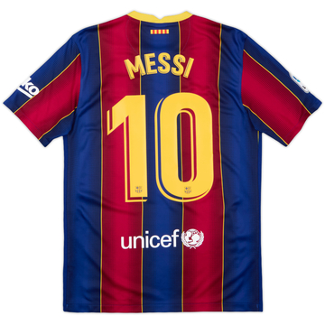 2020-21 Barcelona Home Shirt Messi #10 - 9/10 - (M)