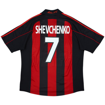 2000-02 AC Milan Home Shirt Shevchenko #7 - 6/10 - (XL)