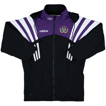 1996-97 Anderlecht adidas Hooded Bench Coat - 5/10 - (M)