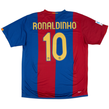 2006-07 Barcelona Home Shirt Ronaldinho #10 - 8/10 - (L)