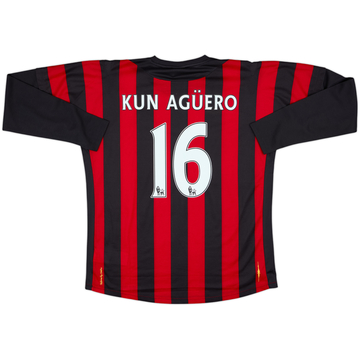 2011-12 Manchester City Away L/S Shirt Kun Aguero #16 (L)