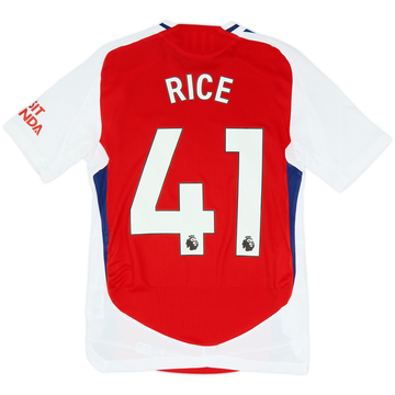 2024-25 Arsenal Authentic Home Shirt Rice #41 (XS)