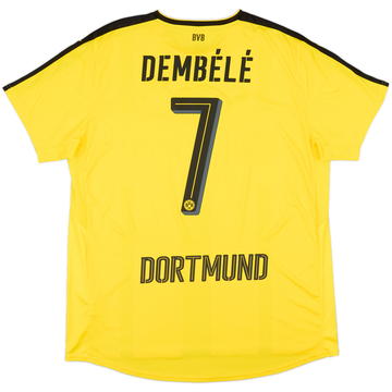 2016-17 Borussia Dortmund Home Shirt Dembele #7 - 9/10 - (XL)