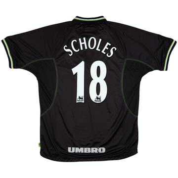 1998-99 Manchester United Third Shirt Scholes #18 - 5/10 - (XL)