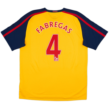2008-09 Arsenal Away Shirt Fabregas #4 - 8/10 - (L)