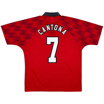 1996-98 Manchester United Home Shirt Cantona #7 - 8/10 - (L)
