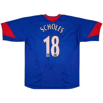 2005-06 Manchester United Away Shirt Scholes #18 - 6/10 - (XL)