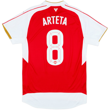 2015-16 Arsenal Home Shirt Arteta #8 - 8/10 - (M)