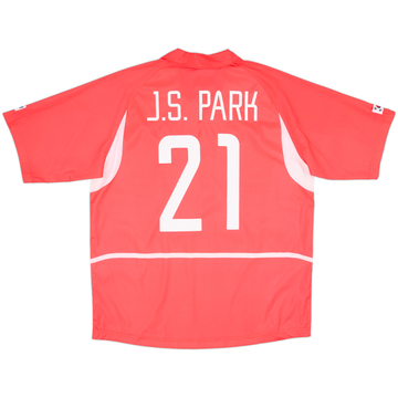 2002-03 South Korea Home Shirt J.S.Park #21 - 10/10 - (XL)