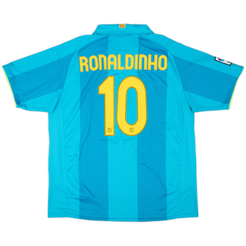 2007-09 Barcelona Away Shirt Ronaldinho #10 - 9/10 - (XXL)