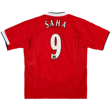 2004-06 Manchester United Home Shirt Saha #9 - 8/10 - (L)