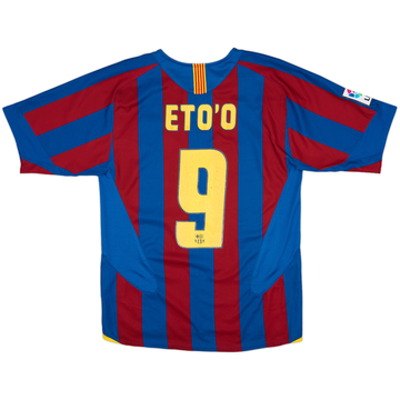 2005-06 Barcelona Home Shirt Eto'o #9 - 7/10 - (S)