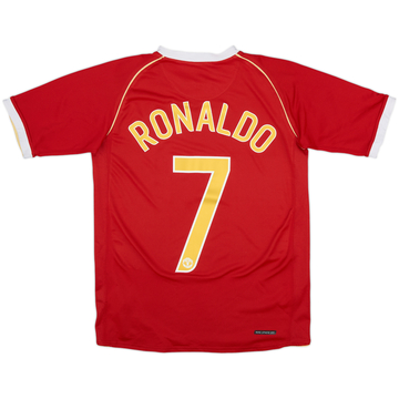 Camiseta de local del Manchester United 2006-07 Ronaldo #7 - 9/10 - (XL.Niños)