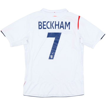 2005-07 England Home Shirt Beckham #7 - 6/10 - (M)