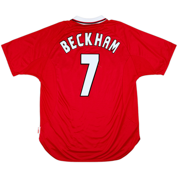 1997-00 Manchester United CL Shirt Beckham #7 - 9/10 - (XL)