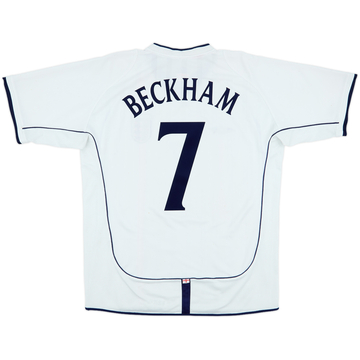 2001-03 England Home Shirt Beckham #7 - 5/10 - (XL)