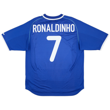 2000-02 Brazil Away Shirt Ronaldinho #7 - 5/10 - (L)