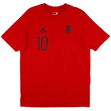 2021-22 Manchester United adidas Cotton Tee Rashford #10 - 10/10 - (L)