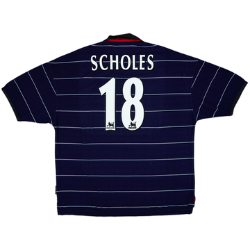 1999-00 Manchester United Away Shirt Scholes #18 - 9/10 - (XXL)